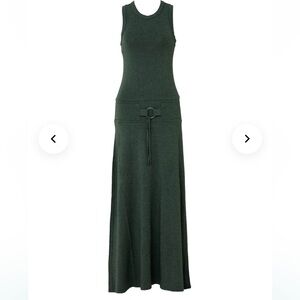 Nomads Hemp Wear Thalia Bamboo Maxi Dress - Dusk Green - Size Large